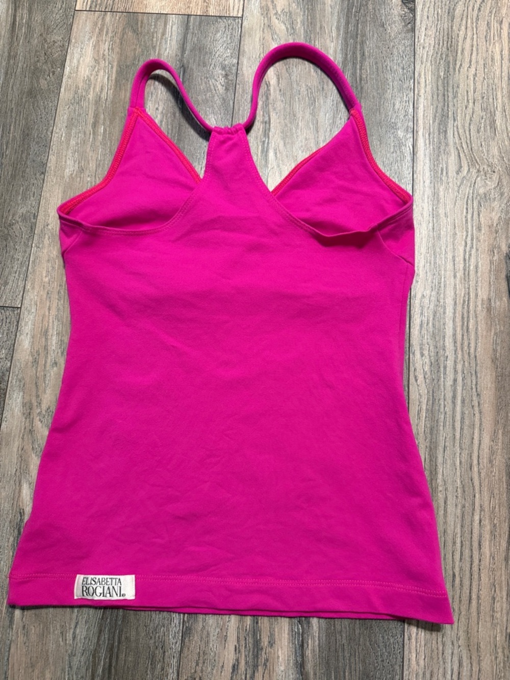 Elisabetta Rogiani Pink Racerback Tank with Shelf Bra